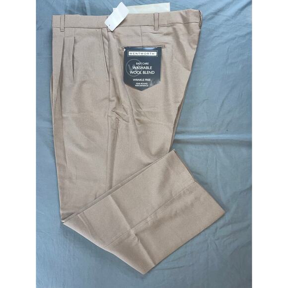 Wentworth Vintage Wards Easy Care Washable Wool Dress Pants, Slacks. Men's 42X30 - Picture 1 of 10
